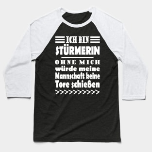 Stürmerin Fußball Spieler Tor Mädchen Sport Baseball T-Shirt